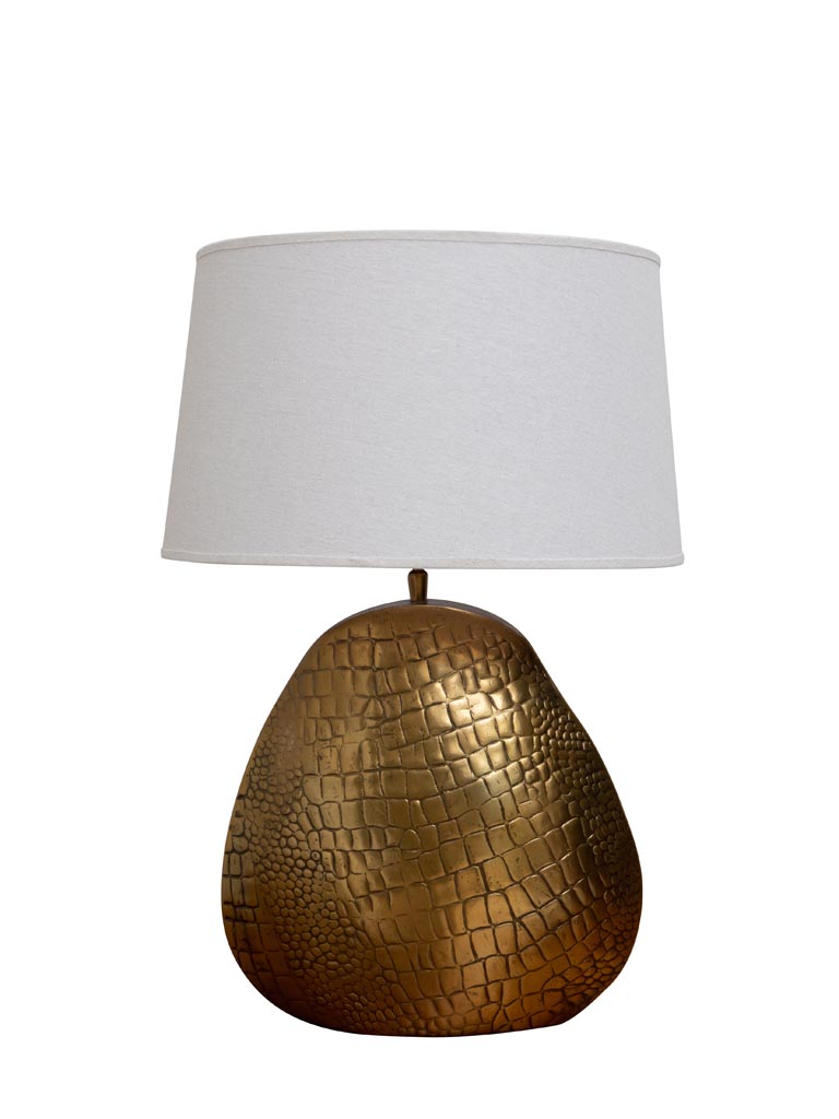 Lamp crocodile skin with classic shade (Lampshade included) - 2