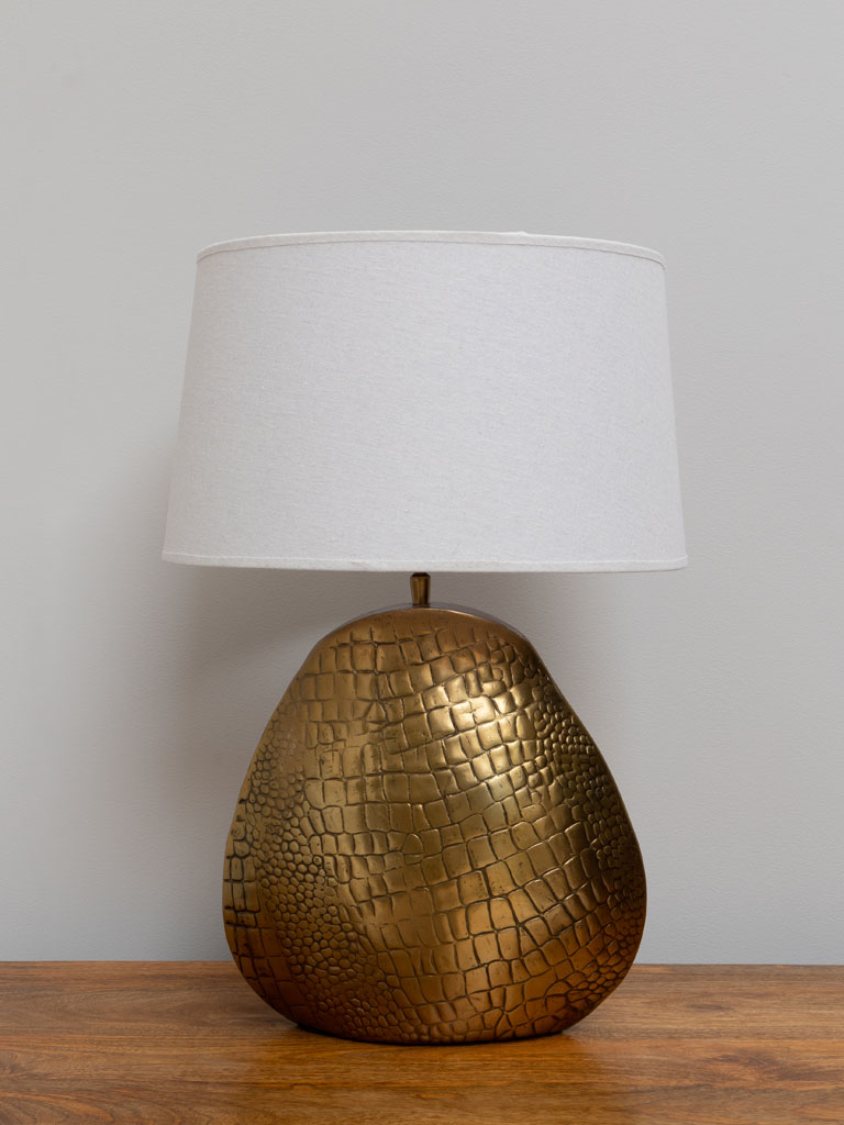 Table lamp gold Croco (Lampshade included) - 1
