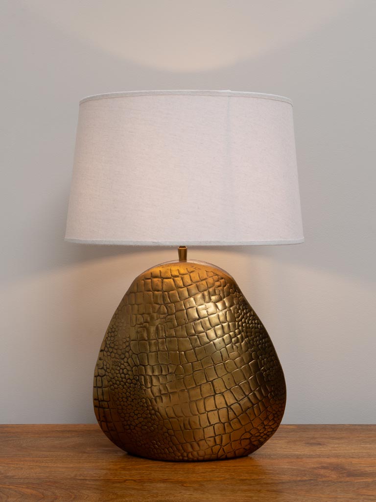 Lamp crocodile skin with classic shade (Lampshade included) - 3