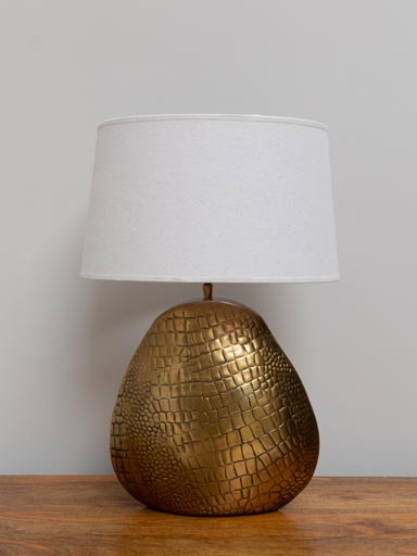 Table lamp gold Croco (Lampshade included)