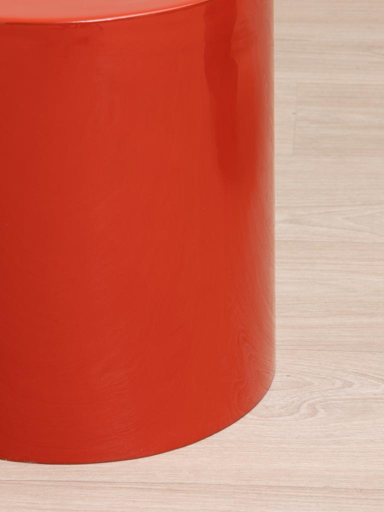 Table d'appoint laquée rouge Cherry - 4