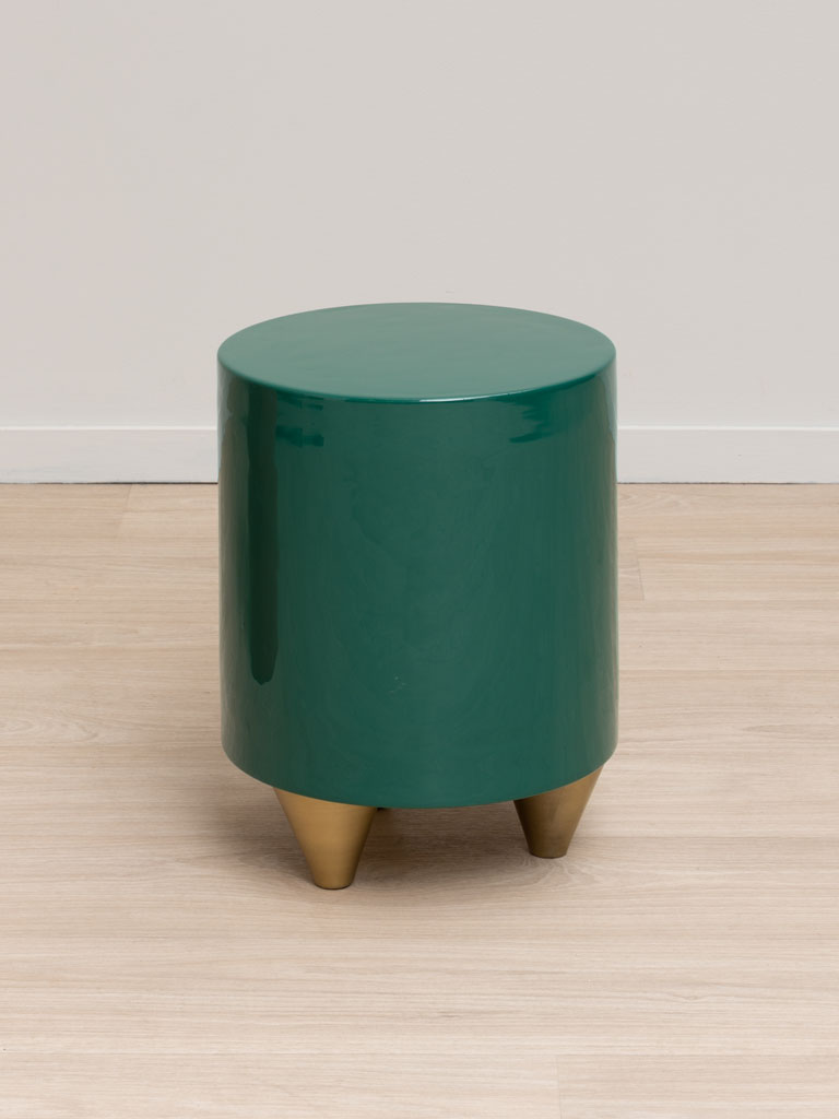 Lacquered side table green Greenie - 1