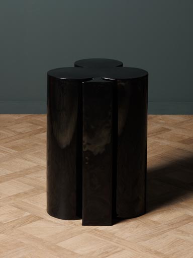 Table d'appoint trèfle noir Poker