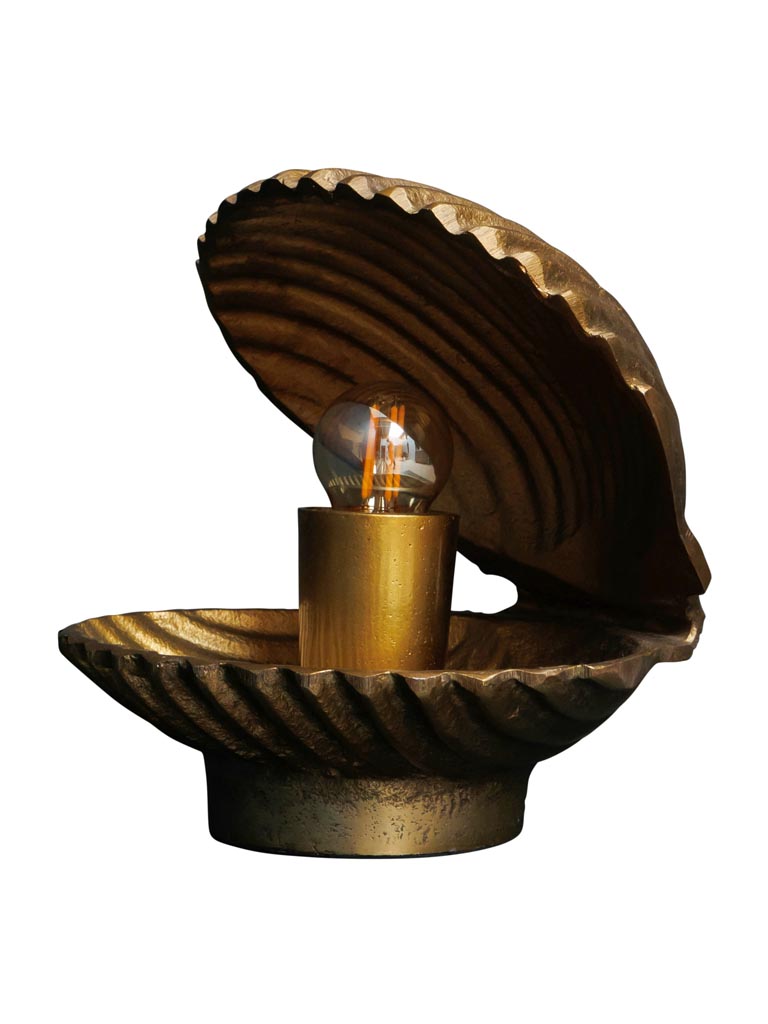 Lampe à poser coquillage doré Ariel - 2