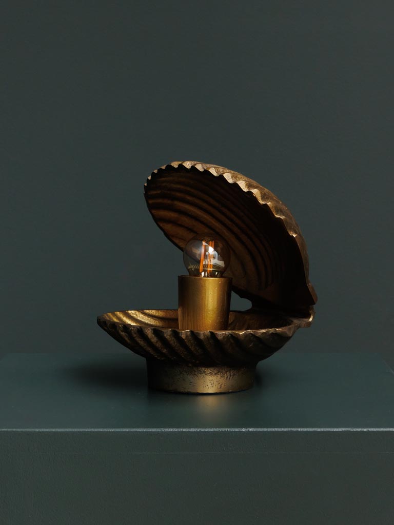 Lampe à poser coquillage doré Ariel - 1