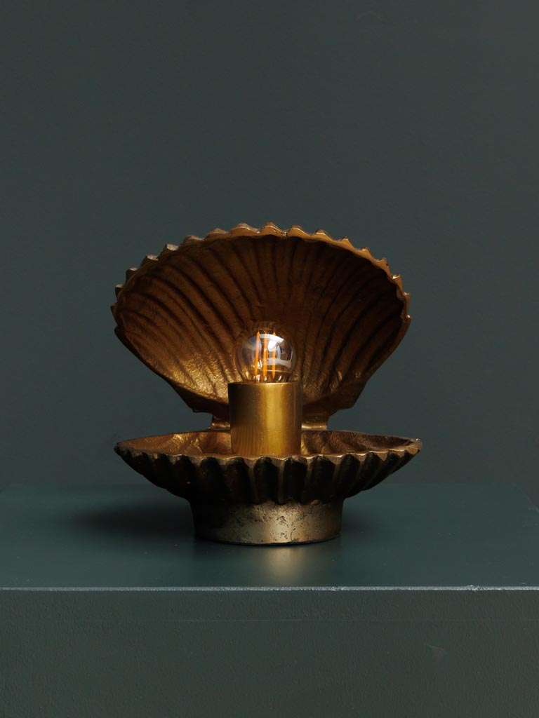 Lampe à poser coquillage doré Ariel - 3