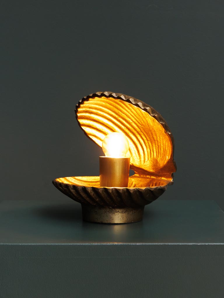 Lampe à poser coquillage doré Ariel - 4