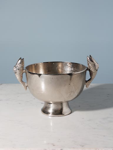 Ice bucket silver metal Neptune