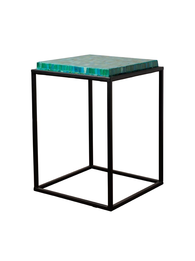Table d'appoint mosaïque verte - 2