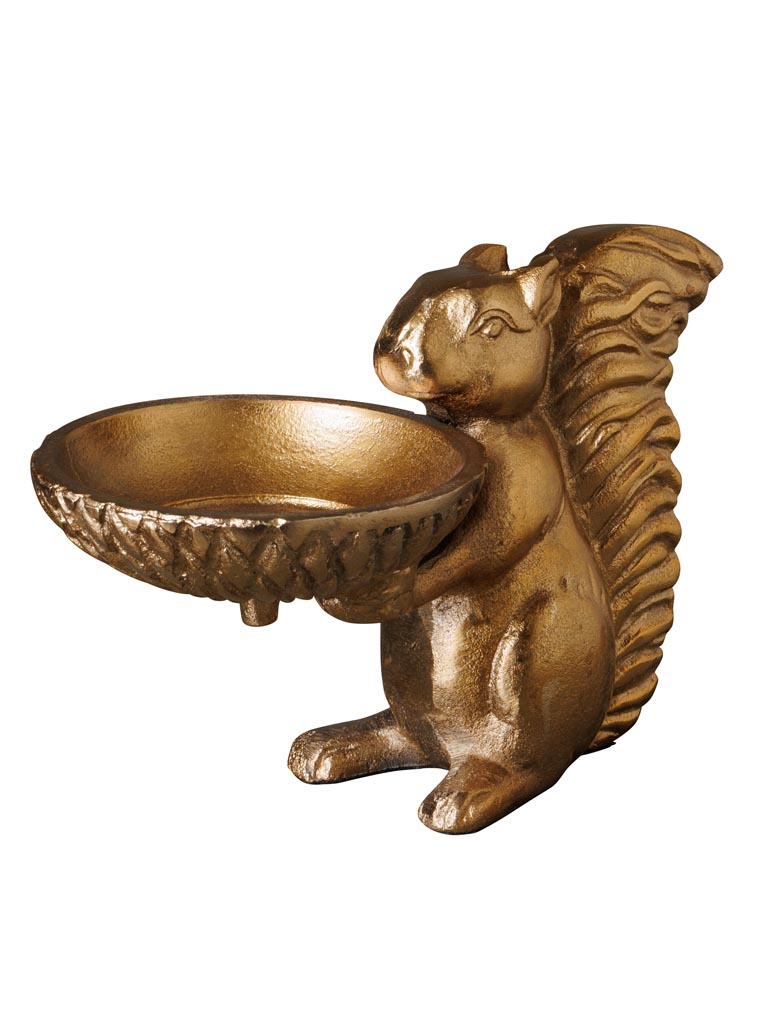 Golden squirrel trinket tray - 2