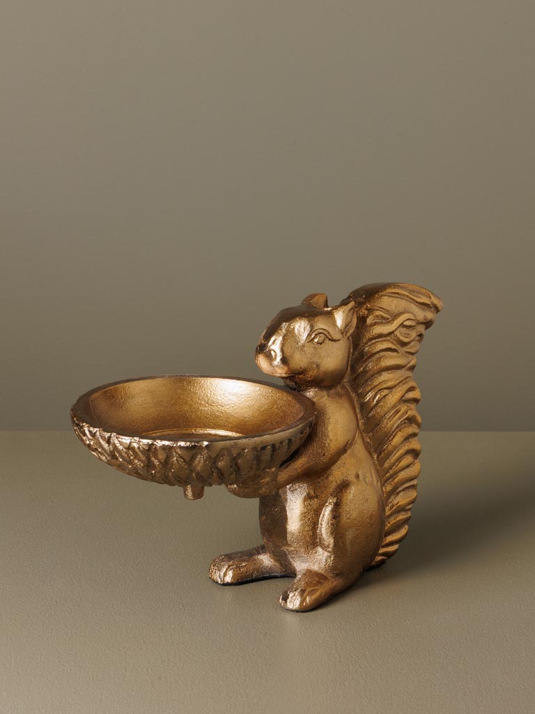 Golden squirrel trinket tray - 3