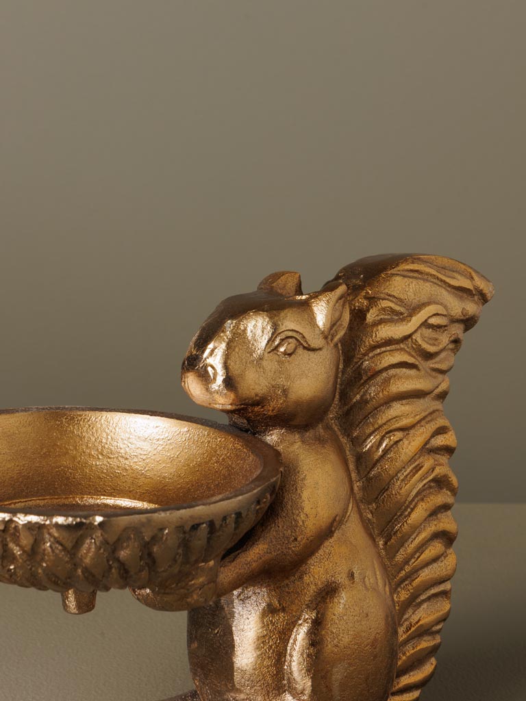 Golden squirrel trinket tray - 4