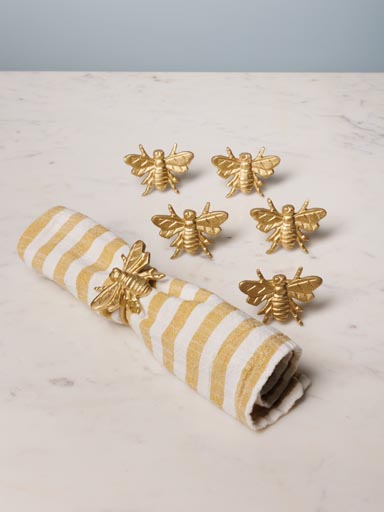 S/6 napkin rings Bee