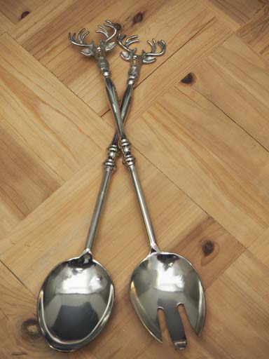 Set of salad servers Deer