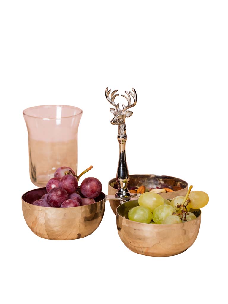 Three appetizer bowls with deer handle - 2