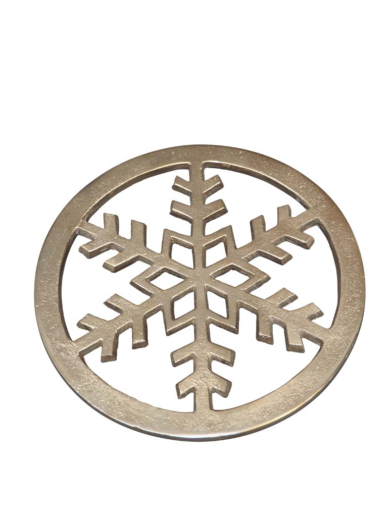 Trivet with snowflake nickel finish - 2