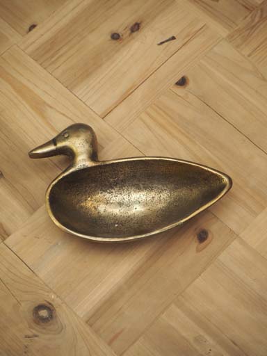Golden duck trinket tray