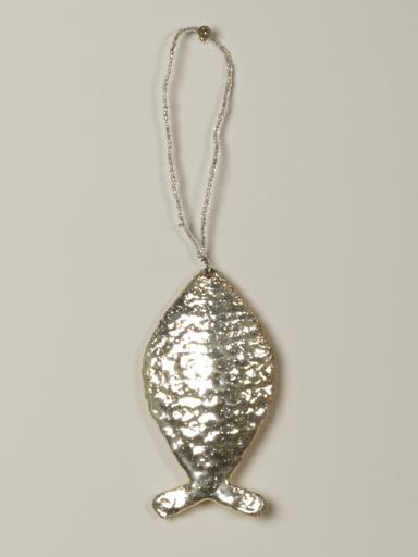 Hanging shiny embossed fish