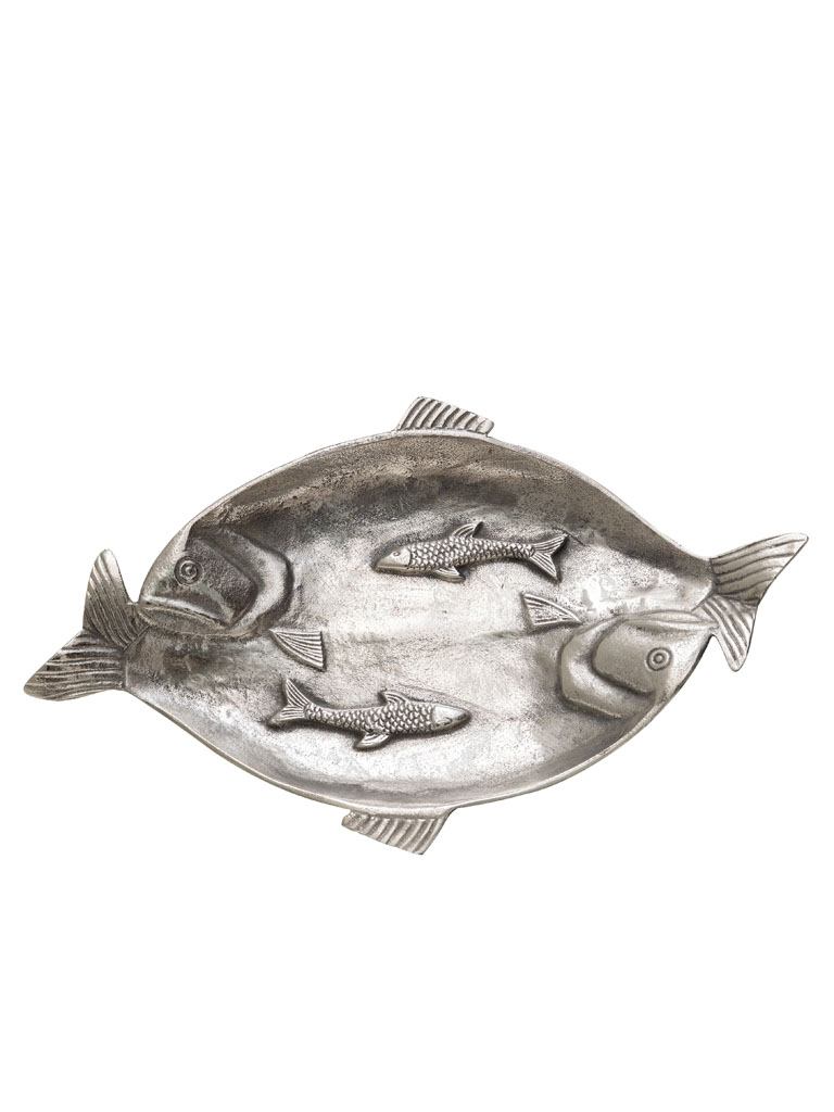 Plateau poisson antique nickel - 2