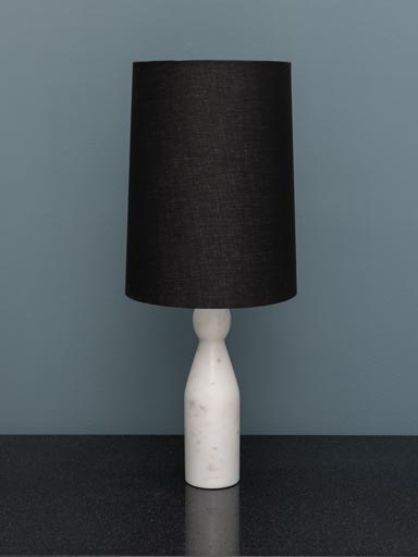 Lamp white base with black shade
