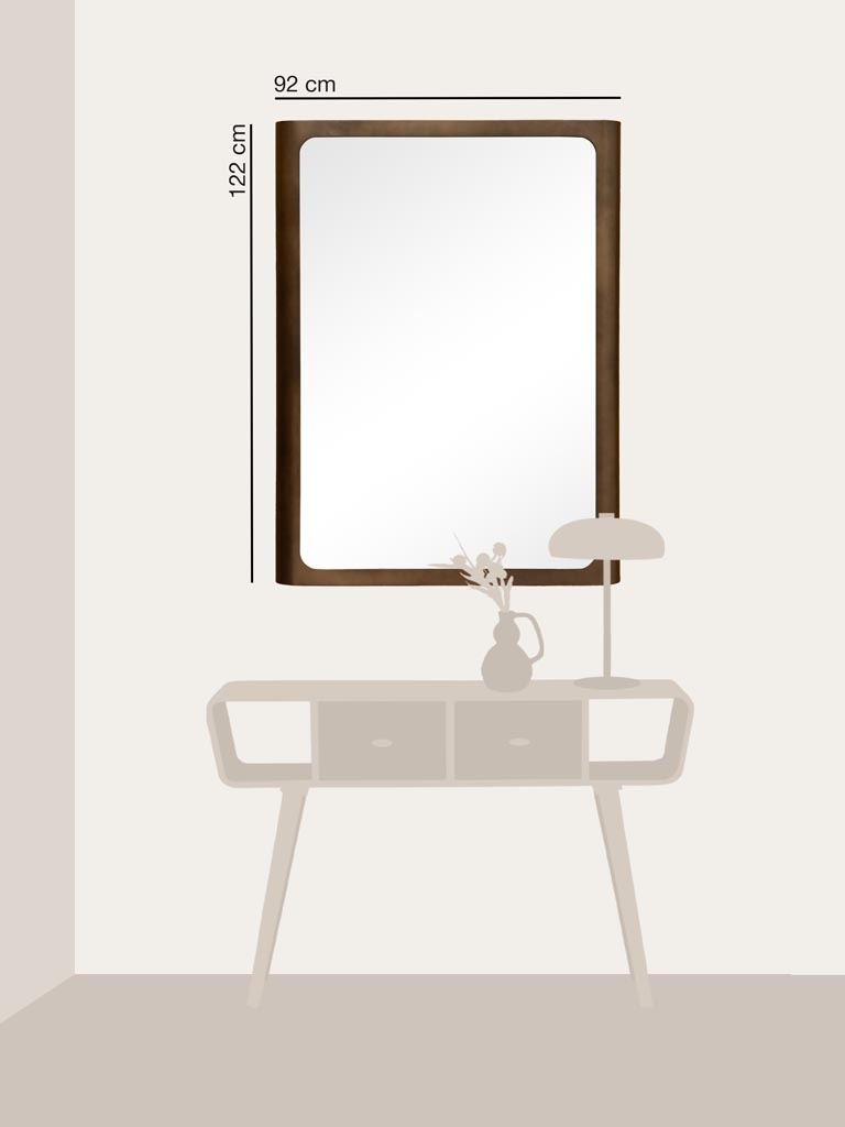 Grand miroir rectangulaire bords arrondis Lexton - 4