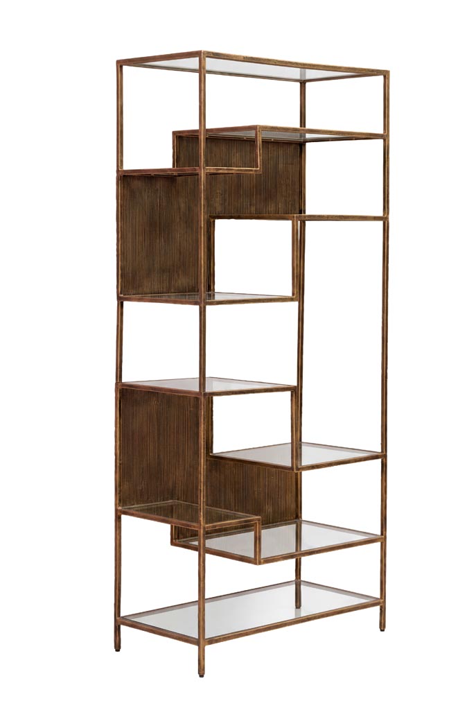 Etagère verre et métal ondulé Rugato - 2