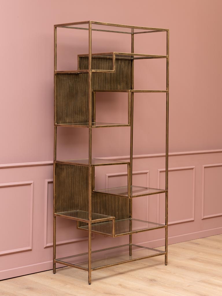 Etagère verre et métal ondulé Rugato - 3