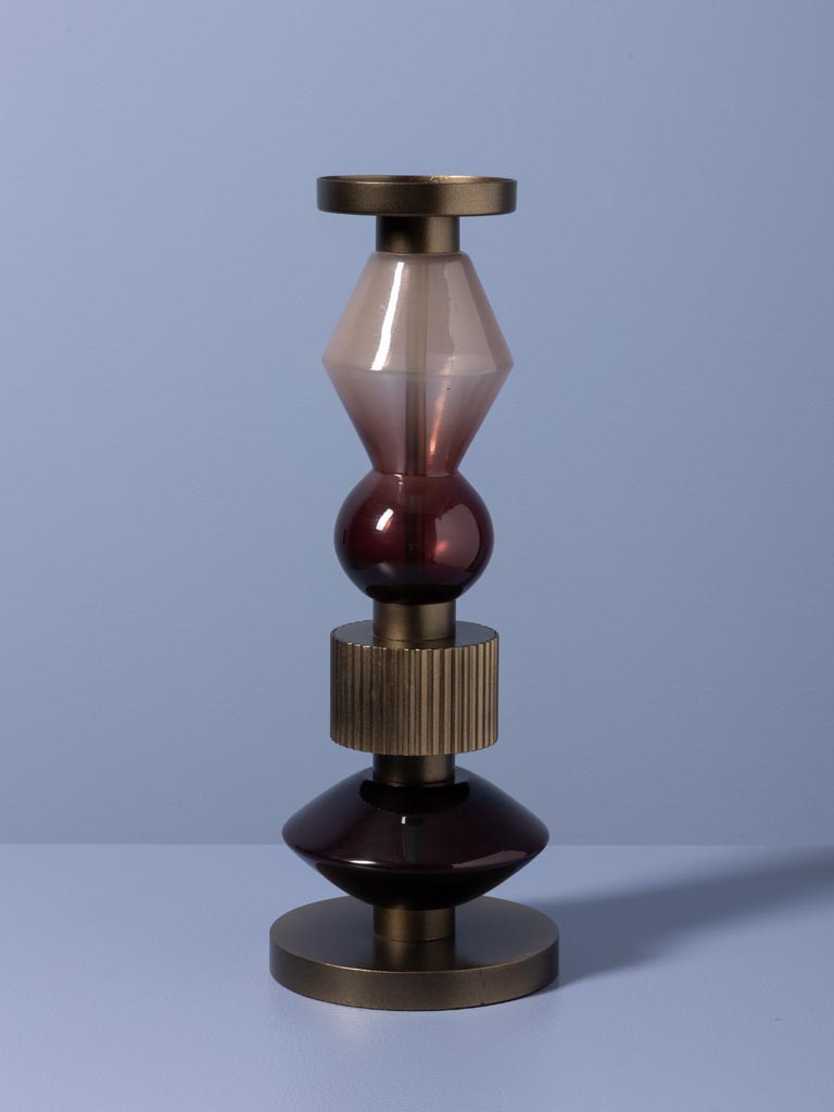 Large amber candle holder Astrolab - 3