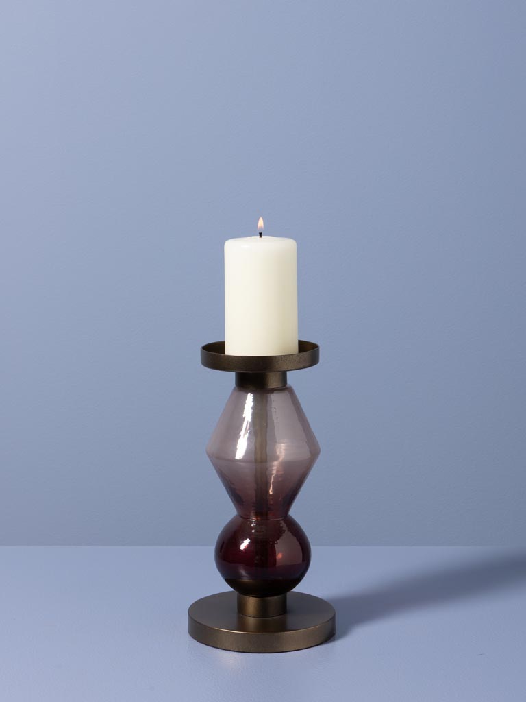 Small amber candle holder Astrolab - 1