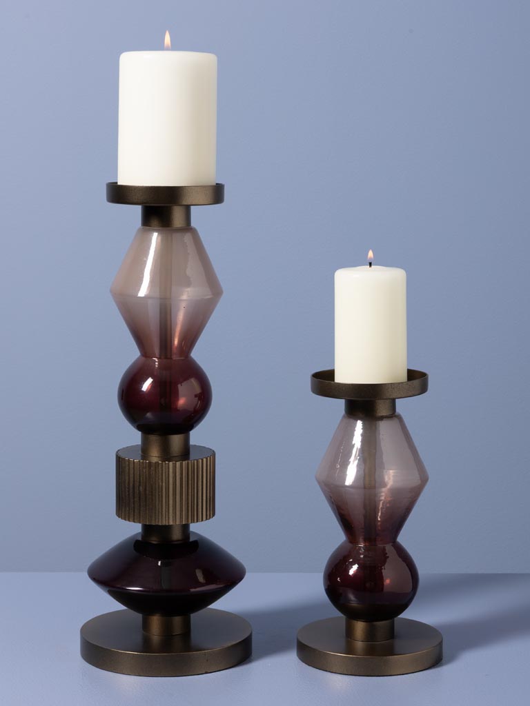 Small amber candle holder Astrolab - 3