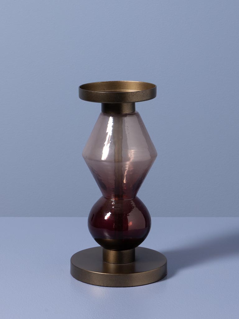 Small amber candle holder Astrolab - 5