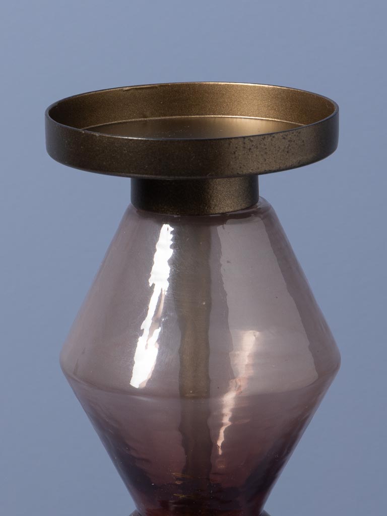 Small amber candle holder Astrolab - 4