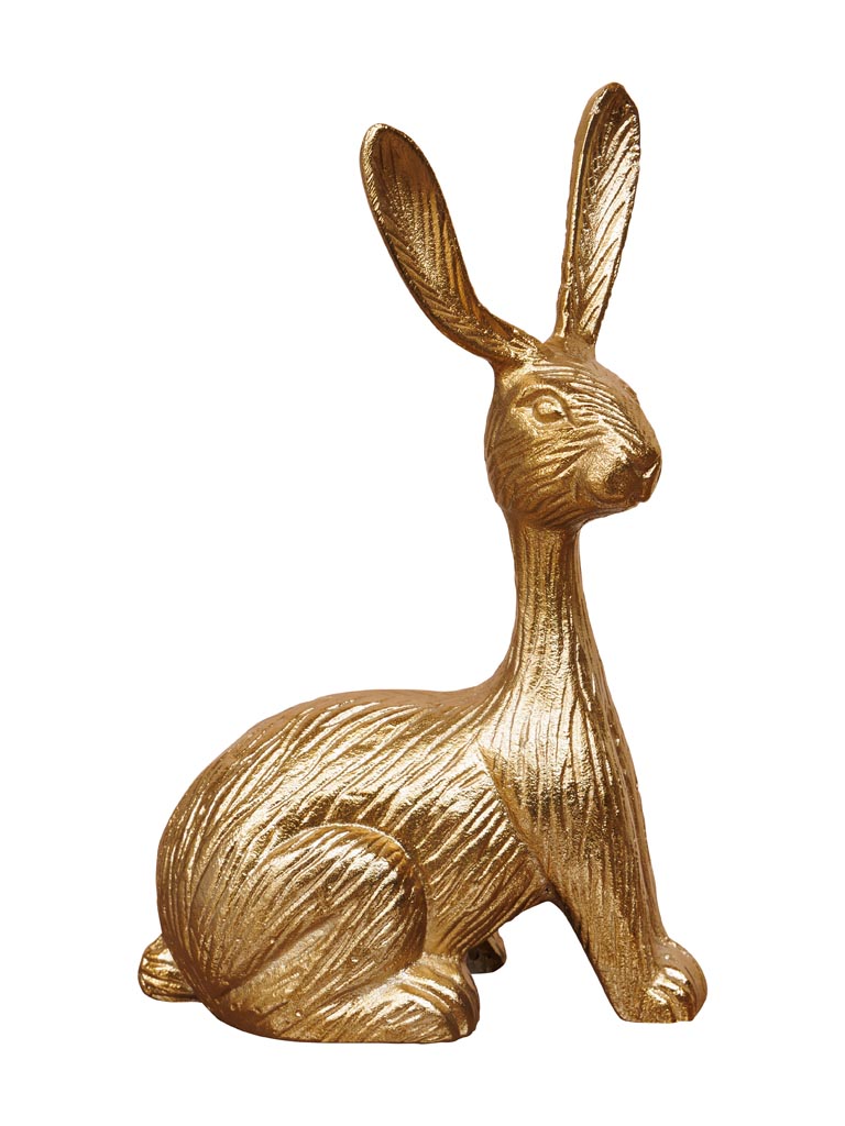 Seated bunny in brass - 3