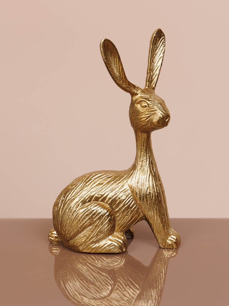 Seated bunny in brass - 1