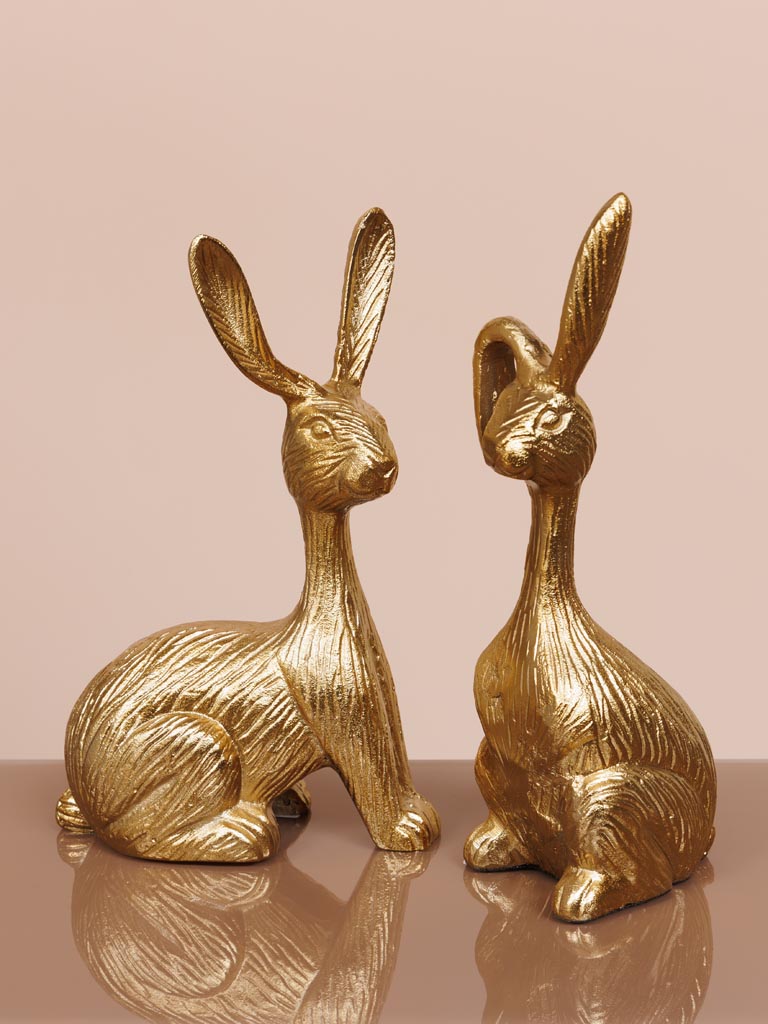 Seated bunny in brass - 7