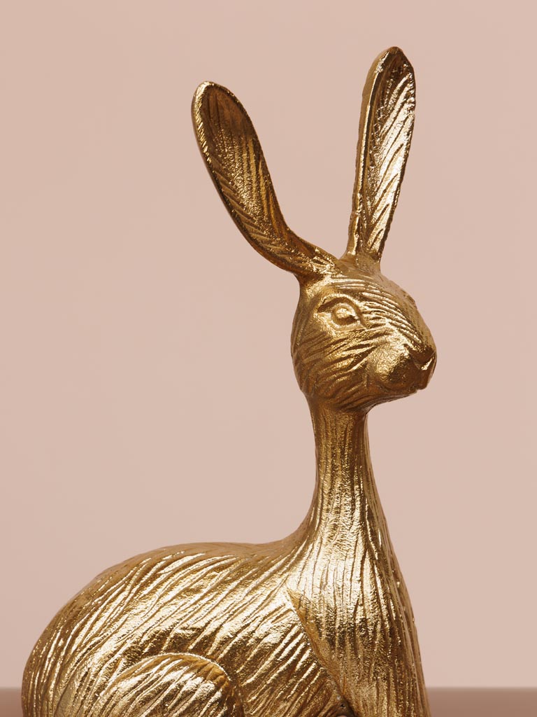 Seated bunny in brass - 2