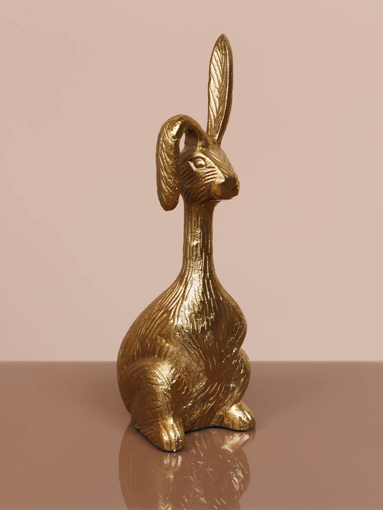 Standing bunny in brass - 1