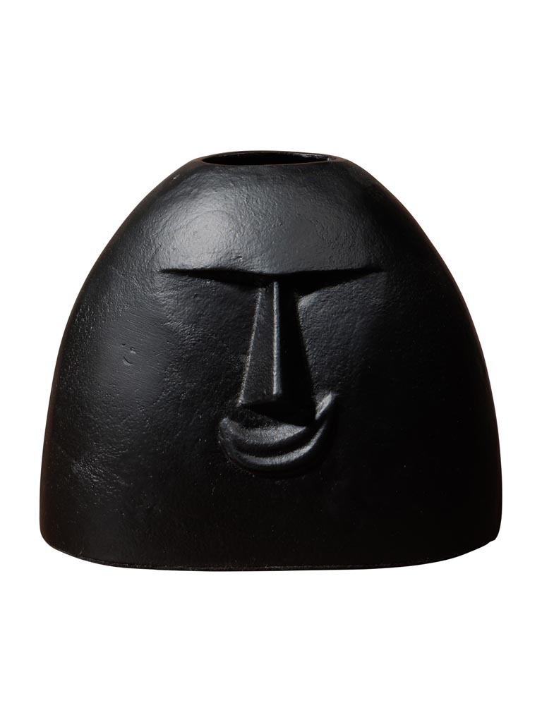 Small black flower vase face - 4