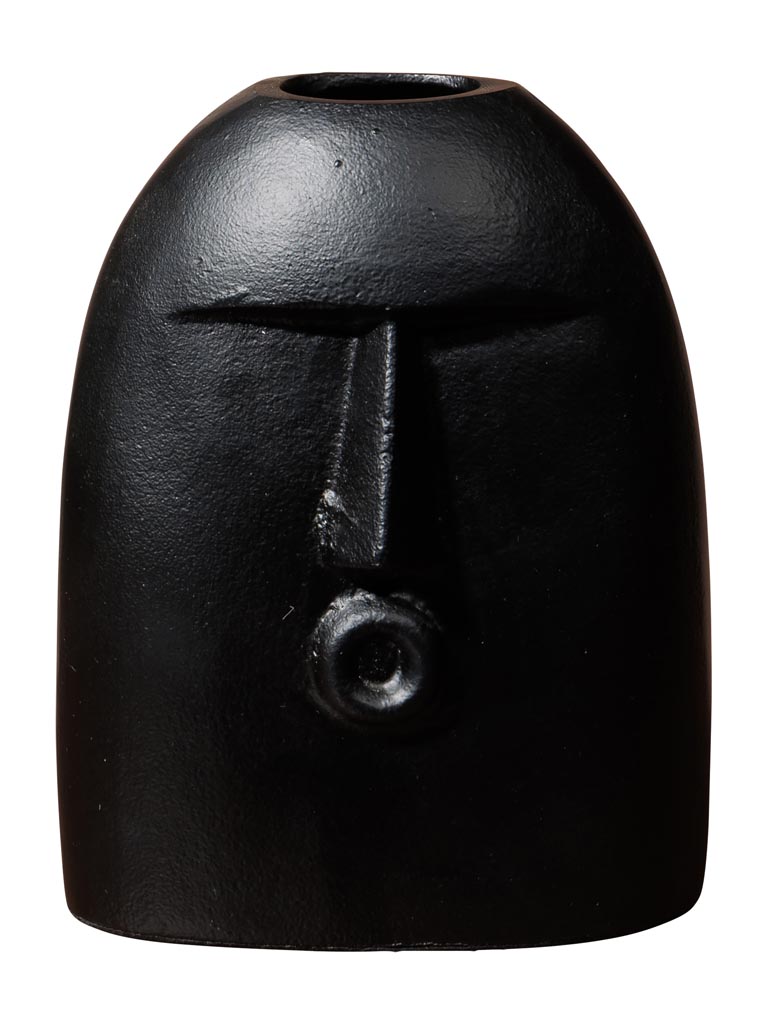 Large black flower vase face - 4