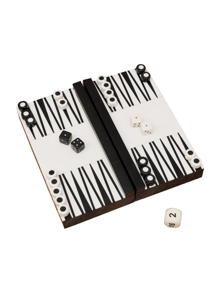 Backgammon Elegant noir & blanc - 2