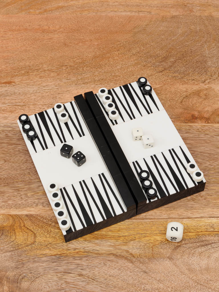 Backgammon Elegant black & white - 1