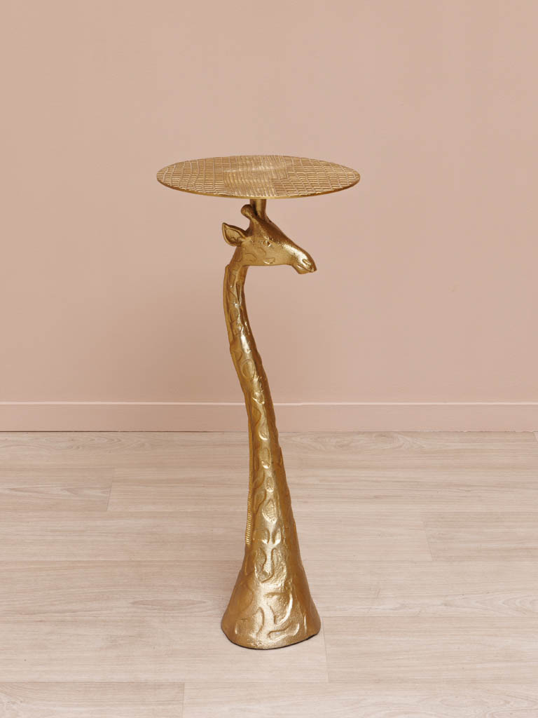 Table d'appoint dorée Giraffe - 1