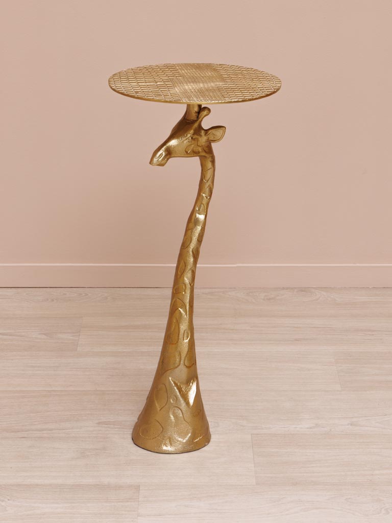 Table d'appoint dorée Giraffe - 3