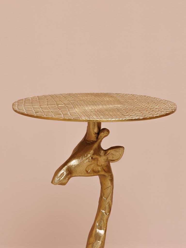 Table d'appoint dorée Giraffe - 4