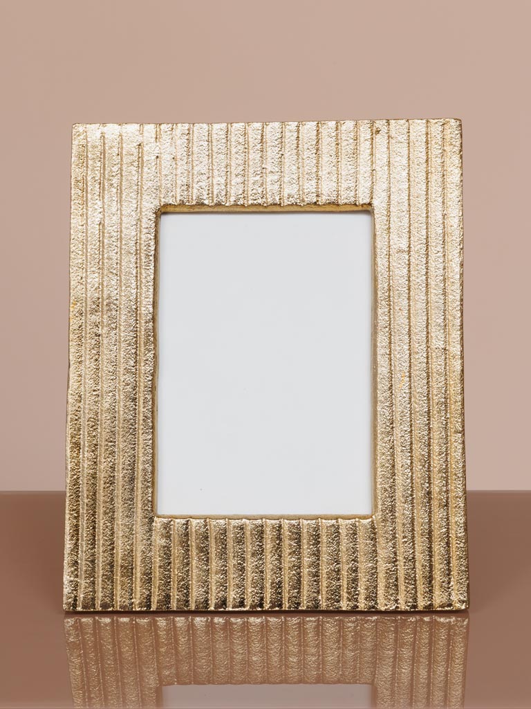 Large photo frame gold metal (10x15) - 3