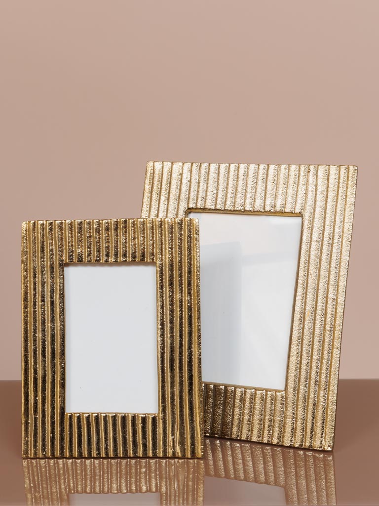 Large photo frame gold metal (10x15) - 4