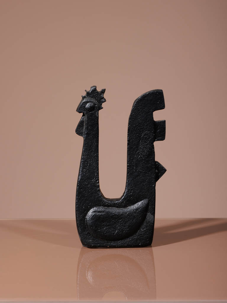 Rooster black figurine - 1