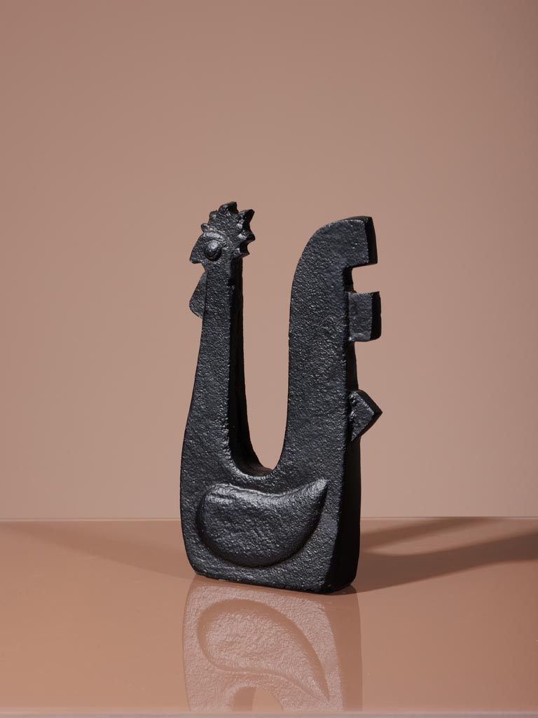 Rooster black figurine - 5