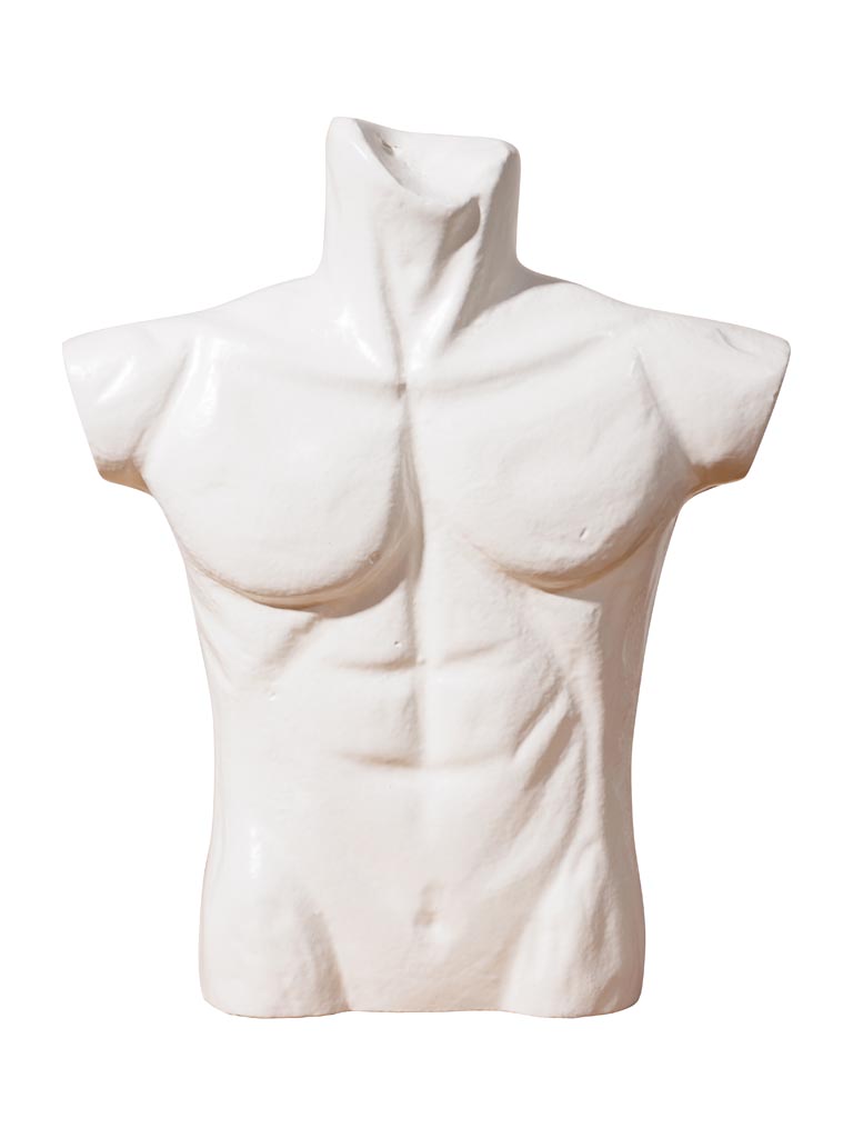 Sculpture buste blanc en aluminium - 2