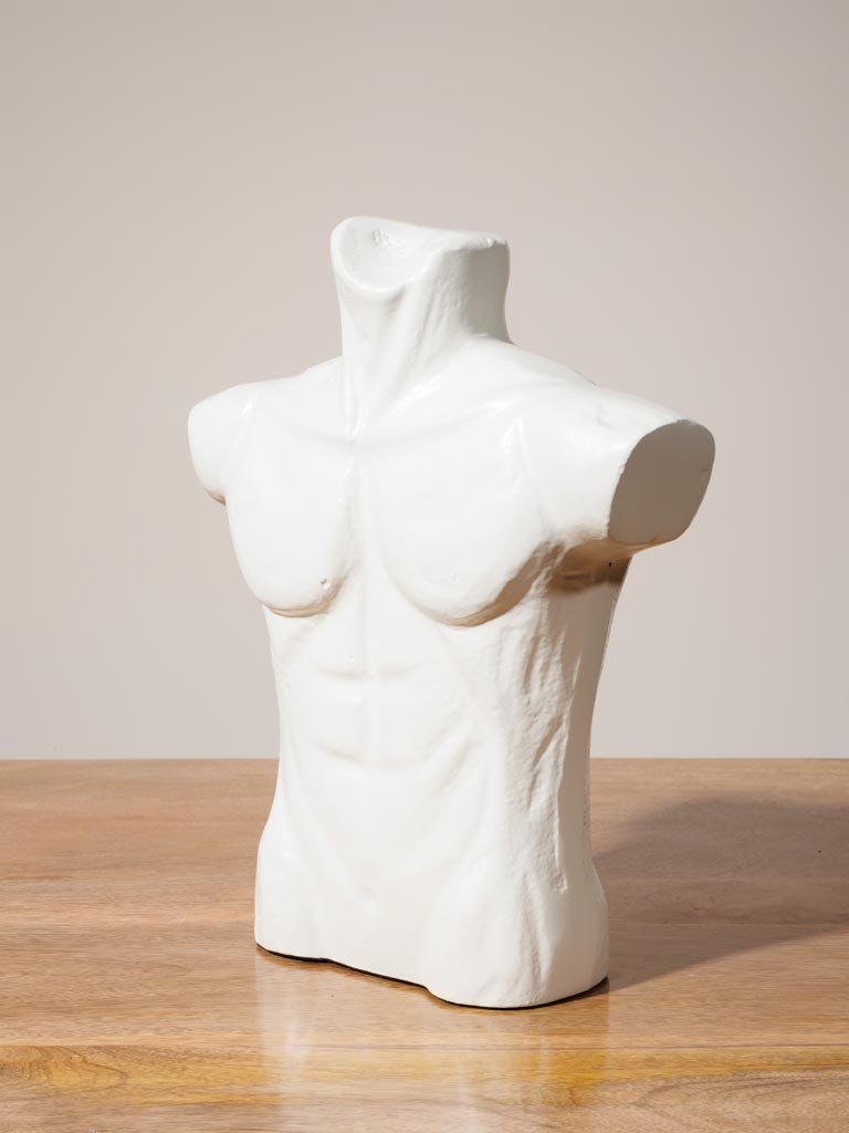 Sculpture buste blanc en aluminium - 5